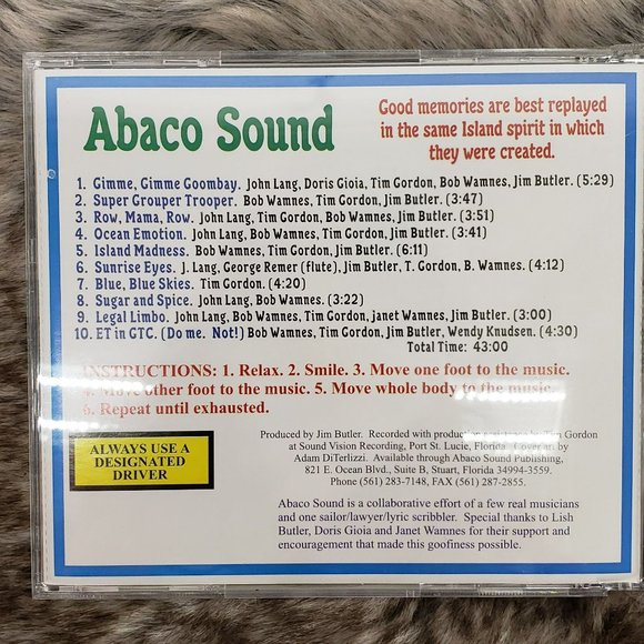 Abaco Sound CD 1997 Island music Jim Butler Tim Gordon John Lang Bob Wammes - Picture 2 of 6